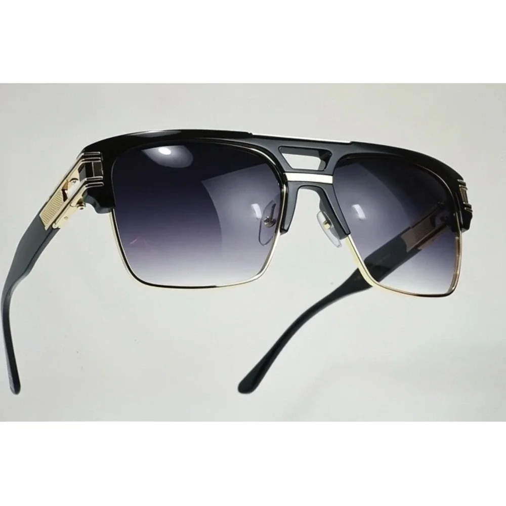 Rectangular Gangster Black Shades‎ Mens Designer Sunglasses Cholo Party Shades